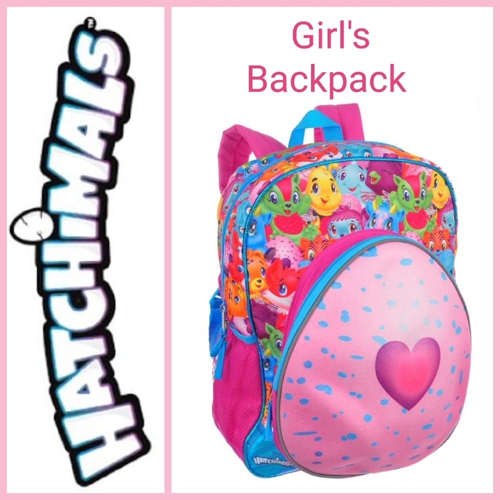 🆕️ Hatchimals Pink Backpack for Girls